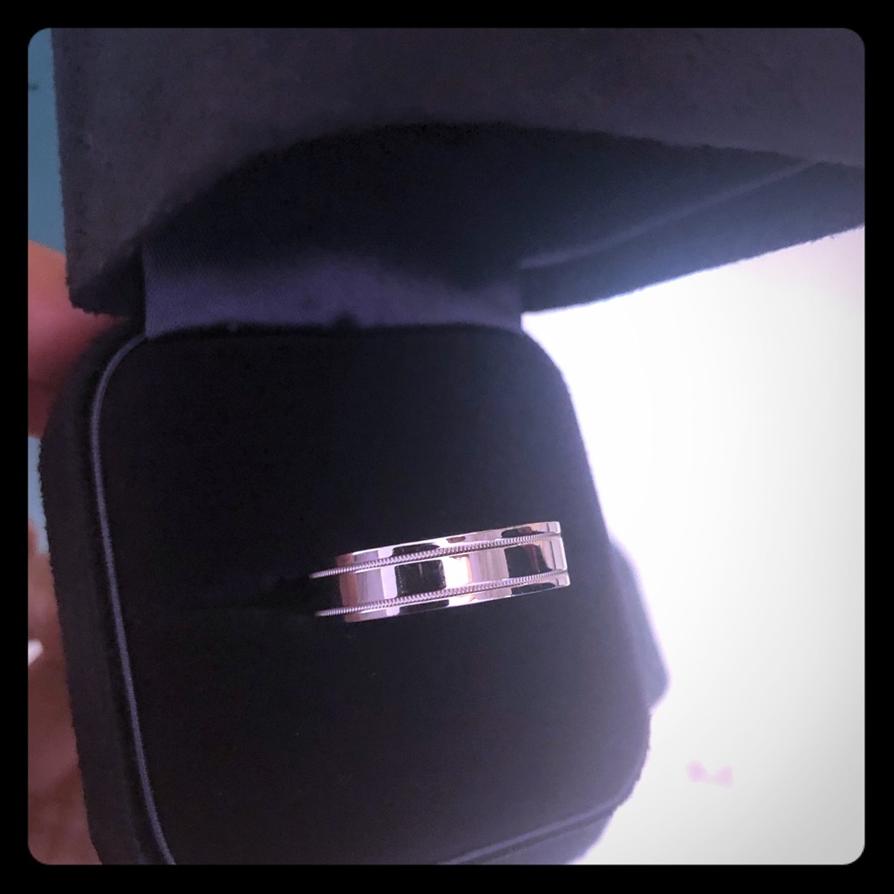 Tiffany’s Double Milgrain Men’s Platinum Band
